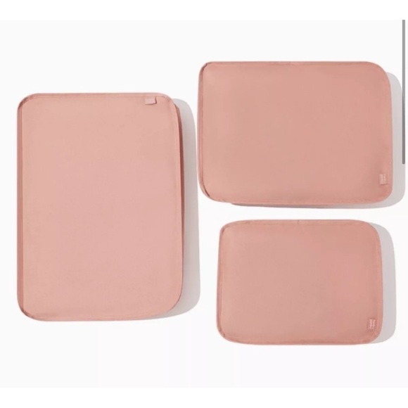 HANKY PANKY Packing Cubes Set of 3 Clothing Organizer Pink Polyester Zip Travel - Picture 2 of 8